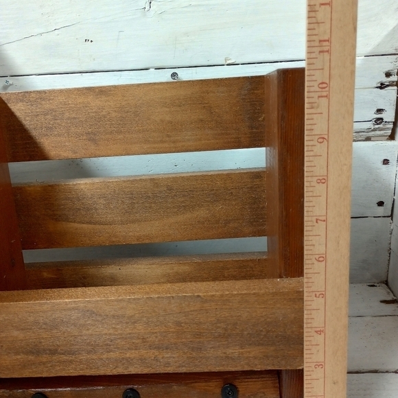 Reclaimed Wood Hanging Mail Organizer Wall, Mail Rack, Entryway Organizer, Keys - Picture 5 of 7